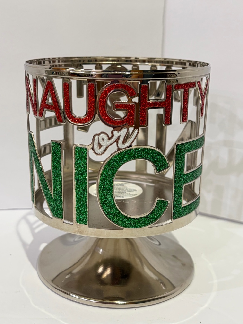 2021 Bath & Body Works Naughty or Nice 3 Wick Candle Holder